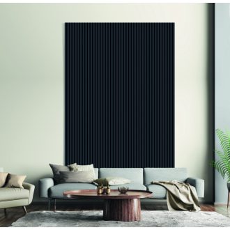 Antracit fóliás acustico falpanel 267X57 cm